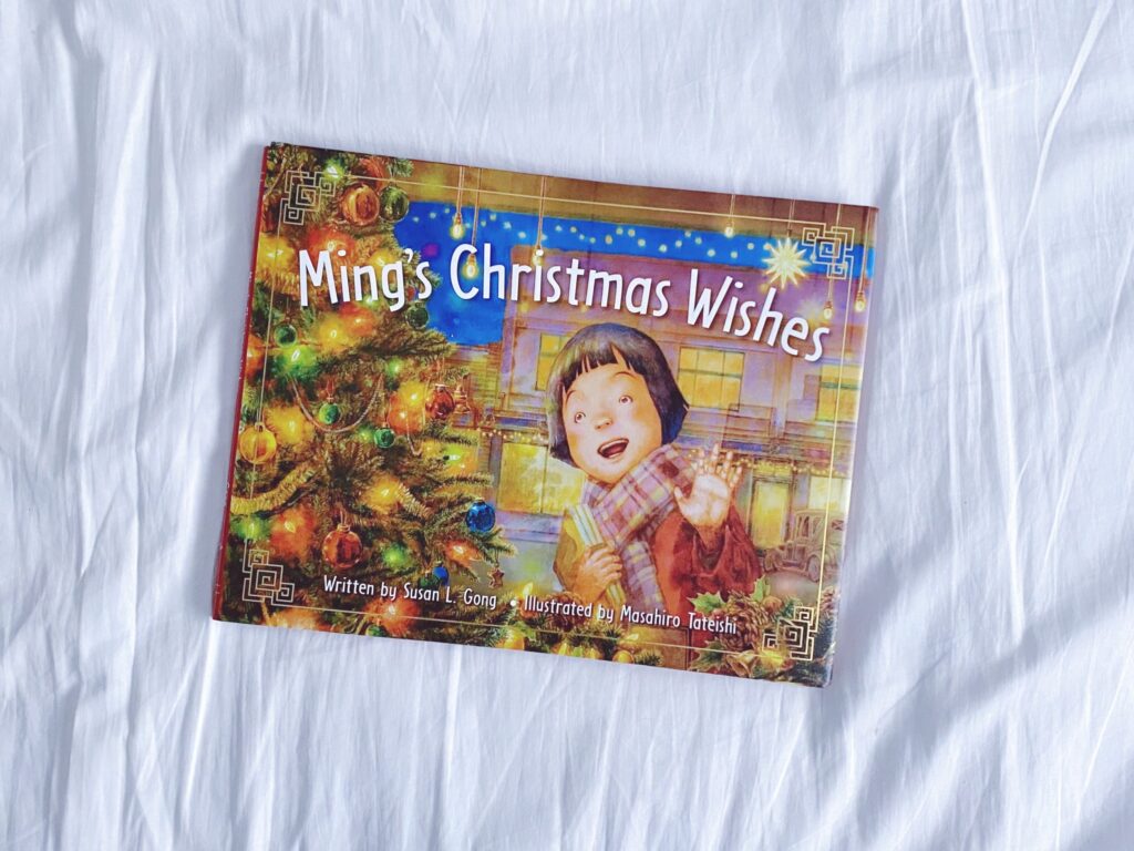 Book Cover: Ming's Christmas Wishes. Written by Susan L. Gong, and illustrated by Masahiro Tateishi