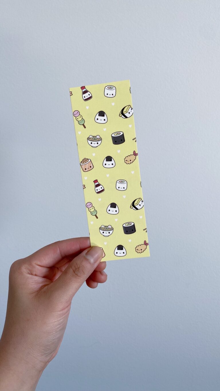 Cute Sushi Pattern Bookmark